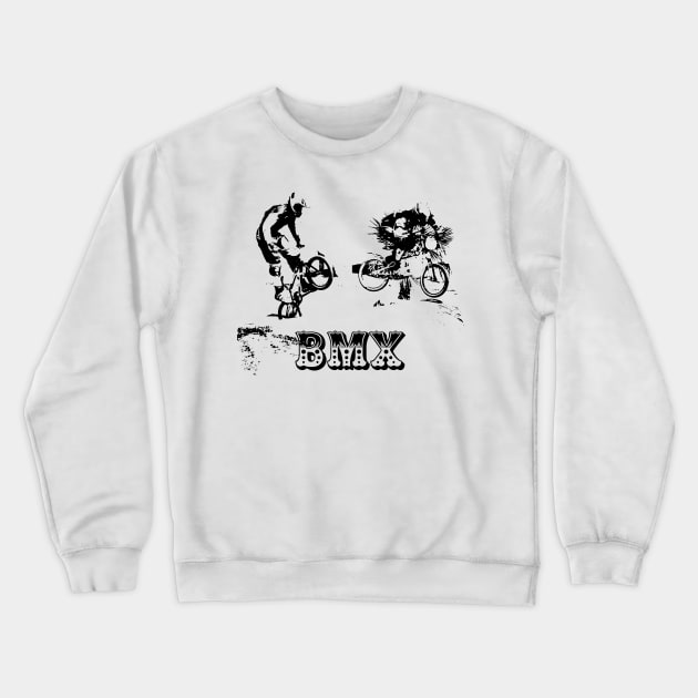 bmx racing Crewneck Sweatshirt by rickylabellevie